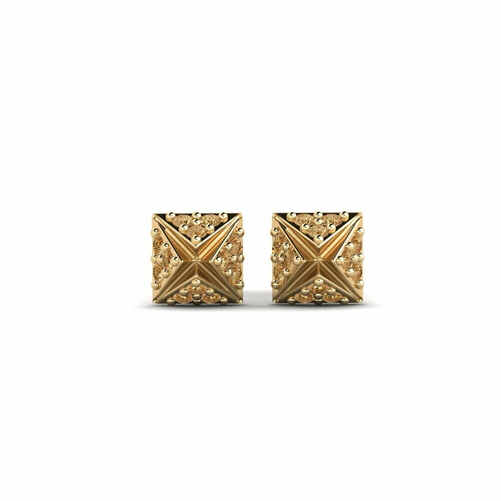 Brown Diamond Women's Earring Sgwar