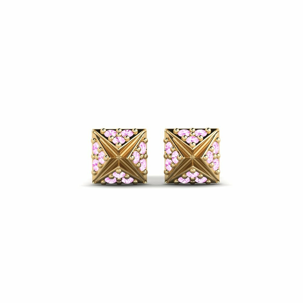 Pink Sapphire Women's Earring Sgwar