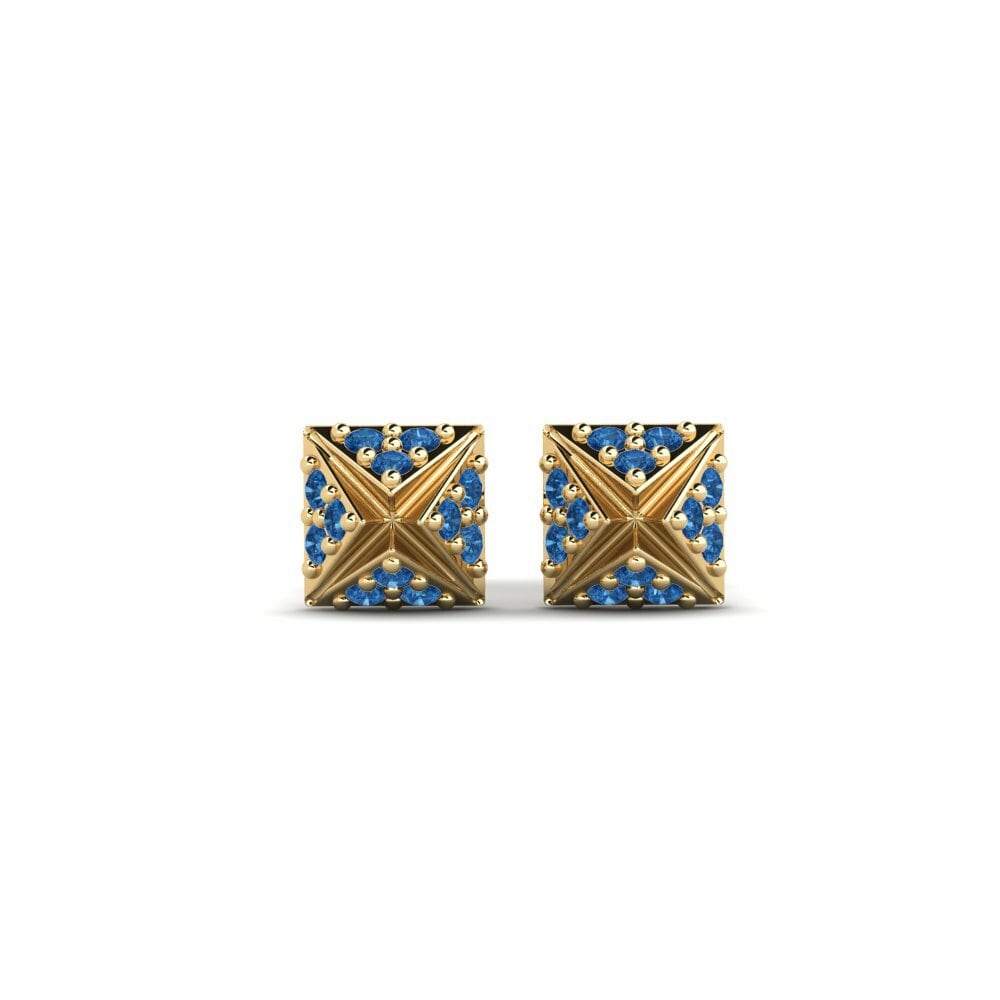 Dark Blue Zirconia Women's Earring Sgwar