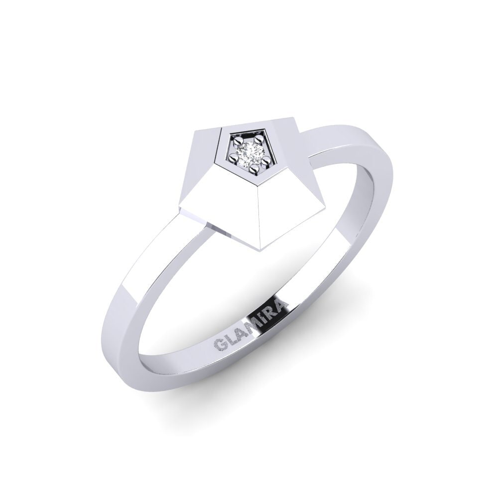 14ct White Gold Pinky Ring Southpole