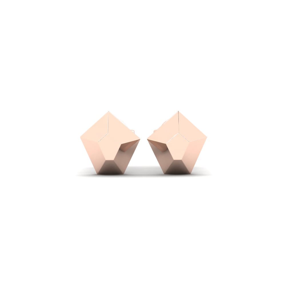 14k Oro Rosa Pendiente Spectralin - A