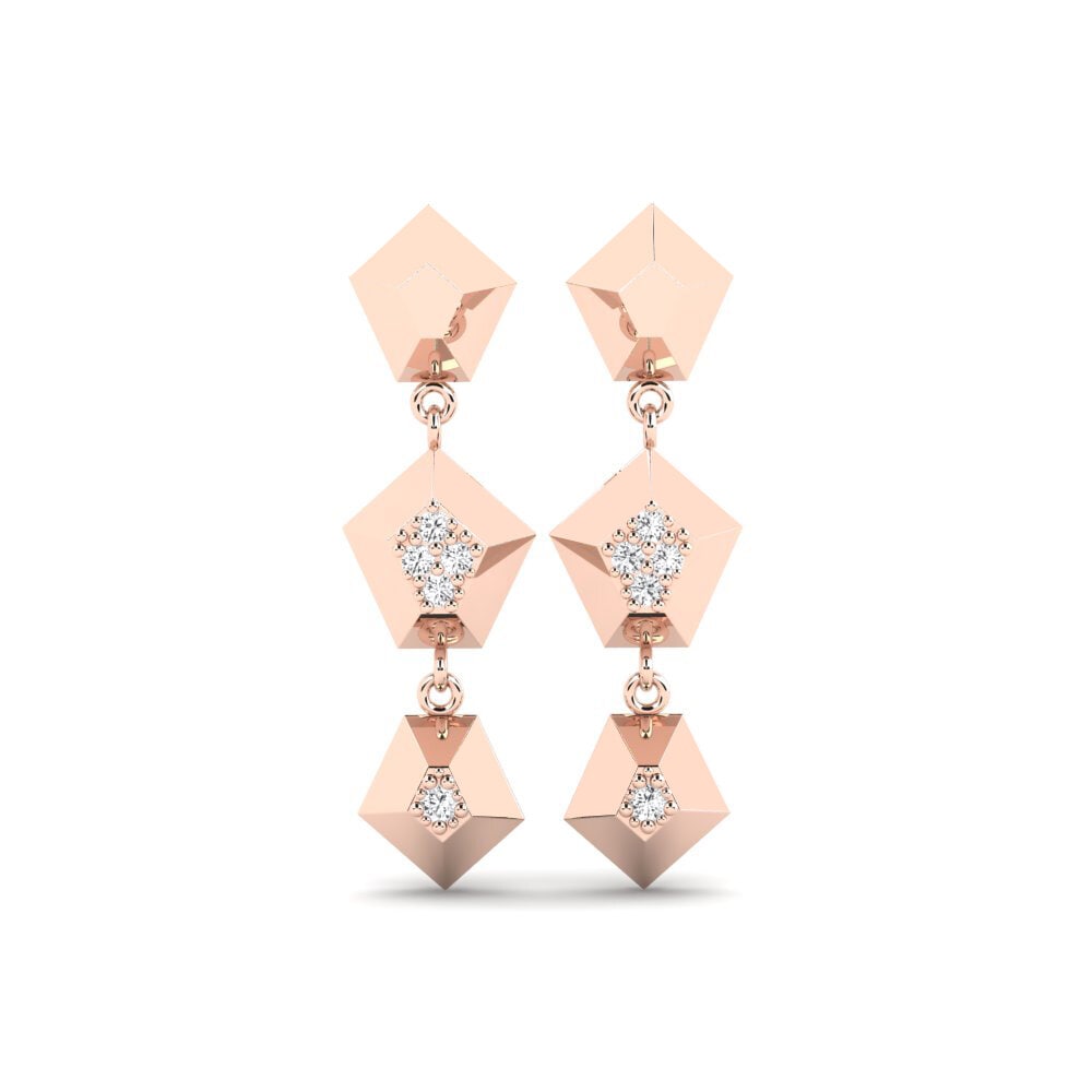 14k Oro Rosa Pendiente de mujer Spectralin - B