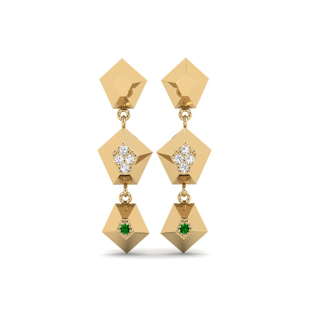 Groene Zirkoon Dames Oorbellen Spectralin - B