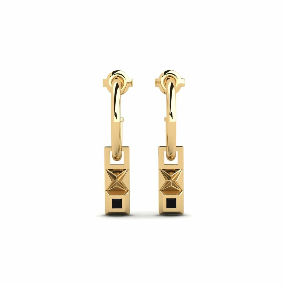 Black Sapphire Women's Earring Sudut