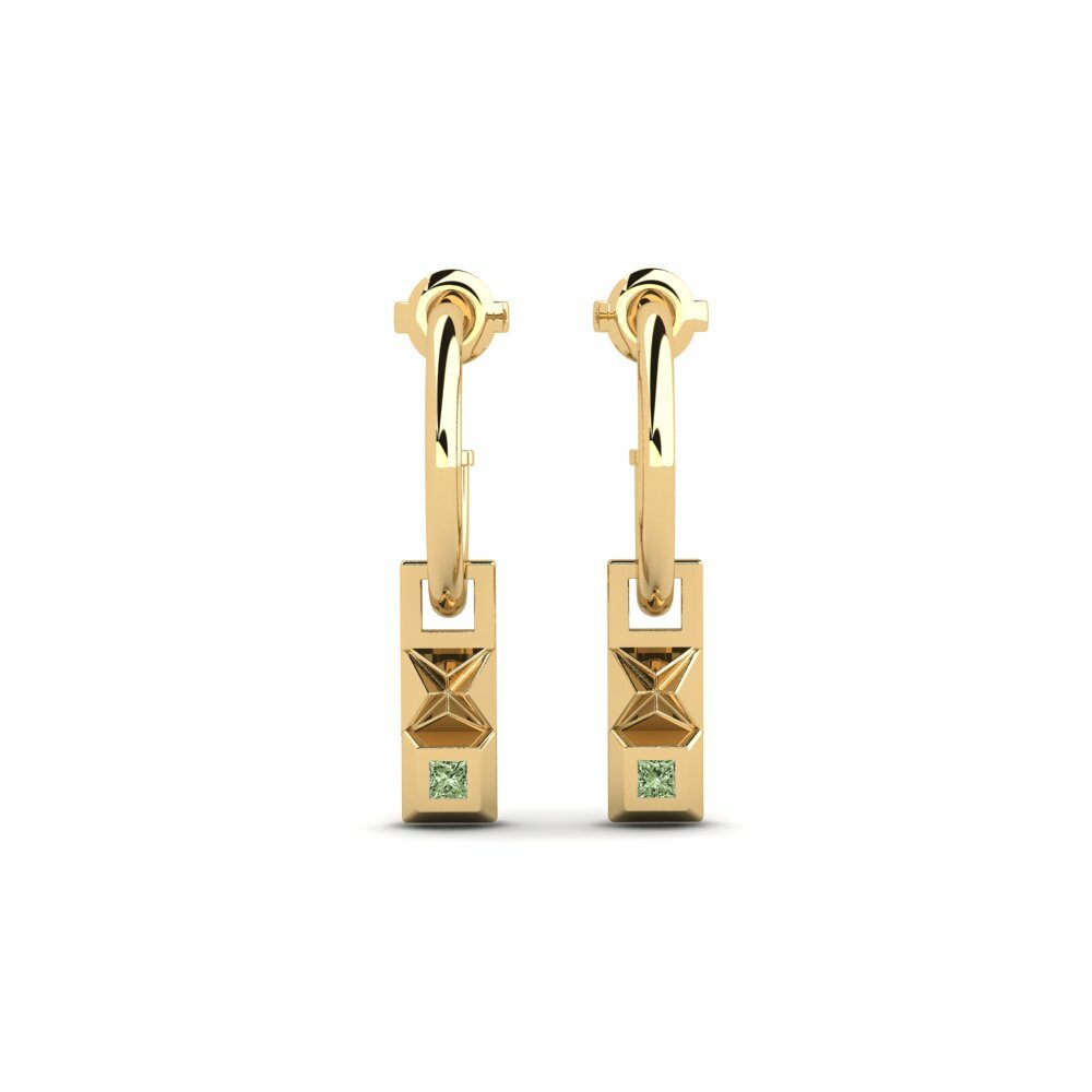 Green Diamond Women's Earring Sudut