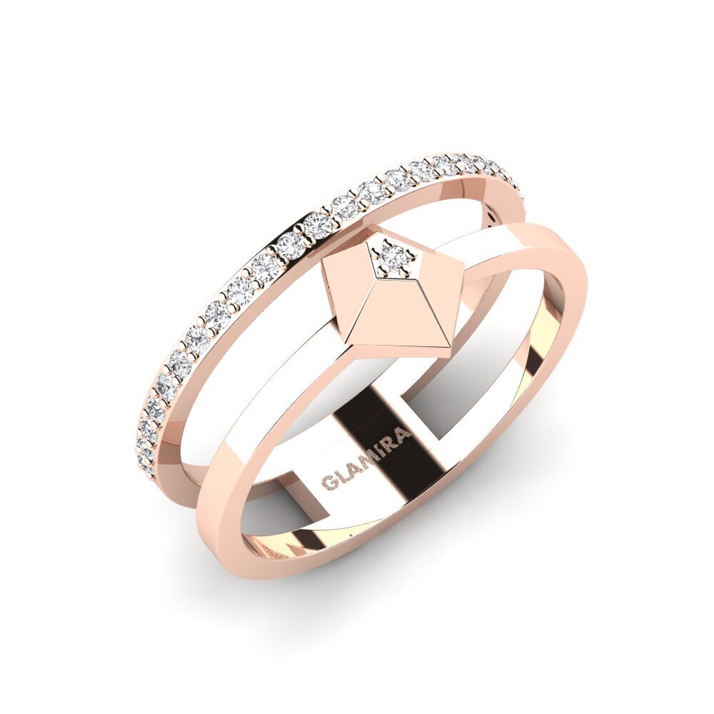 9ct Rose Gold Ring Trito
