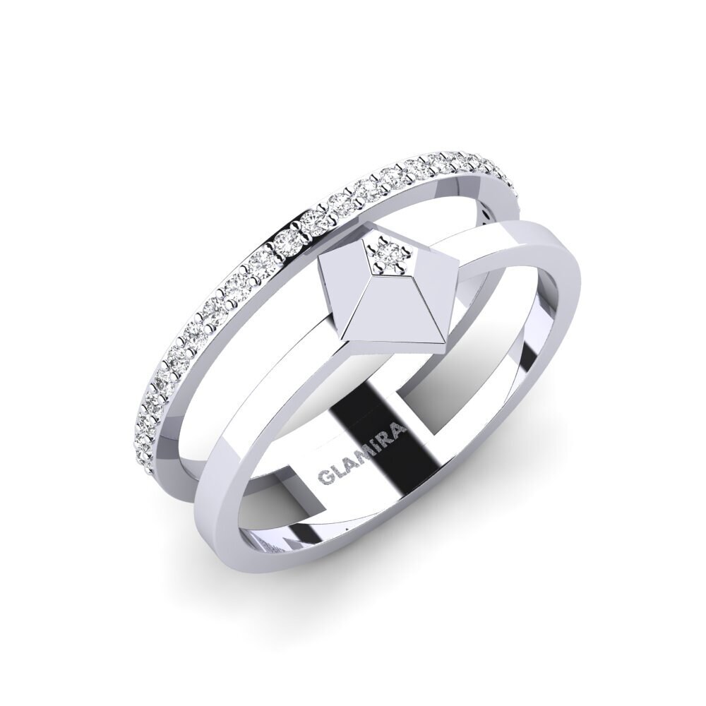 14ct White Gold Ring Trito