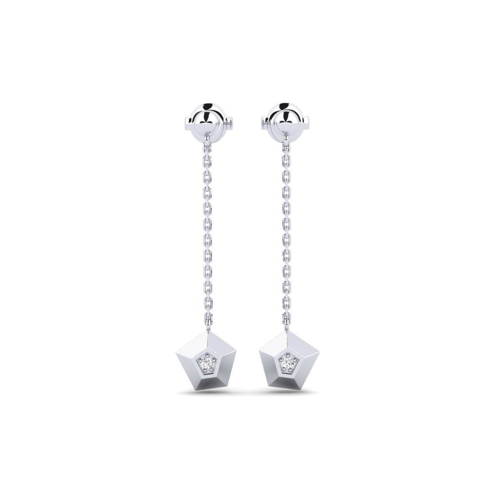 9ct White Gold Women's Earring Uranus