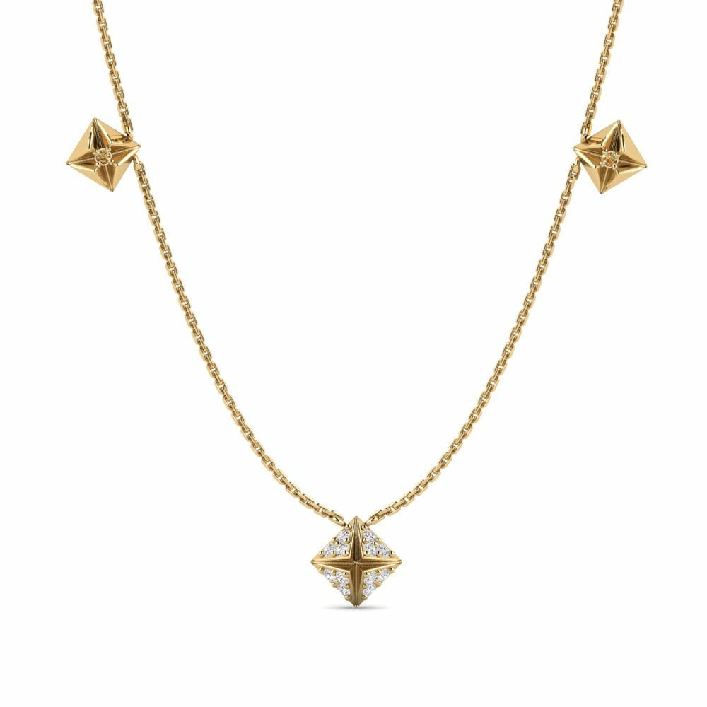 Brown Diamond Women's Necklace Vierkantig