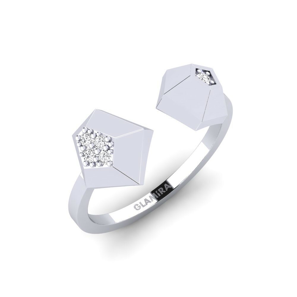 14ct White Gold Ring Viobium