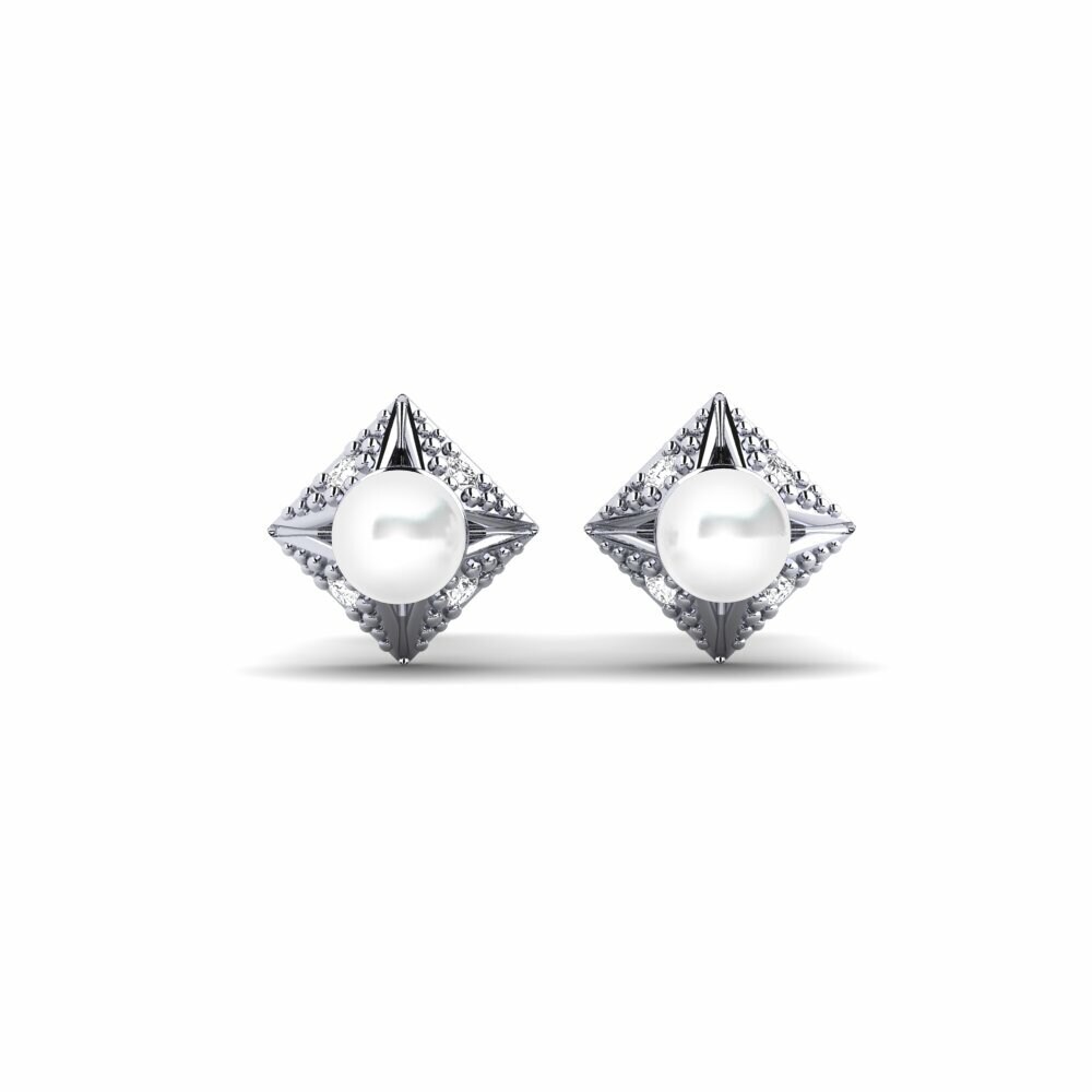 9ct White Gold Women's Earring Wajiyada