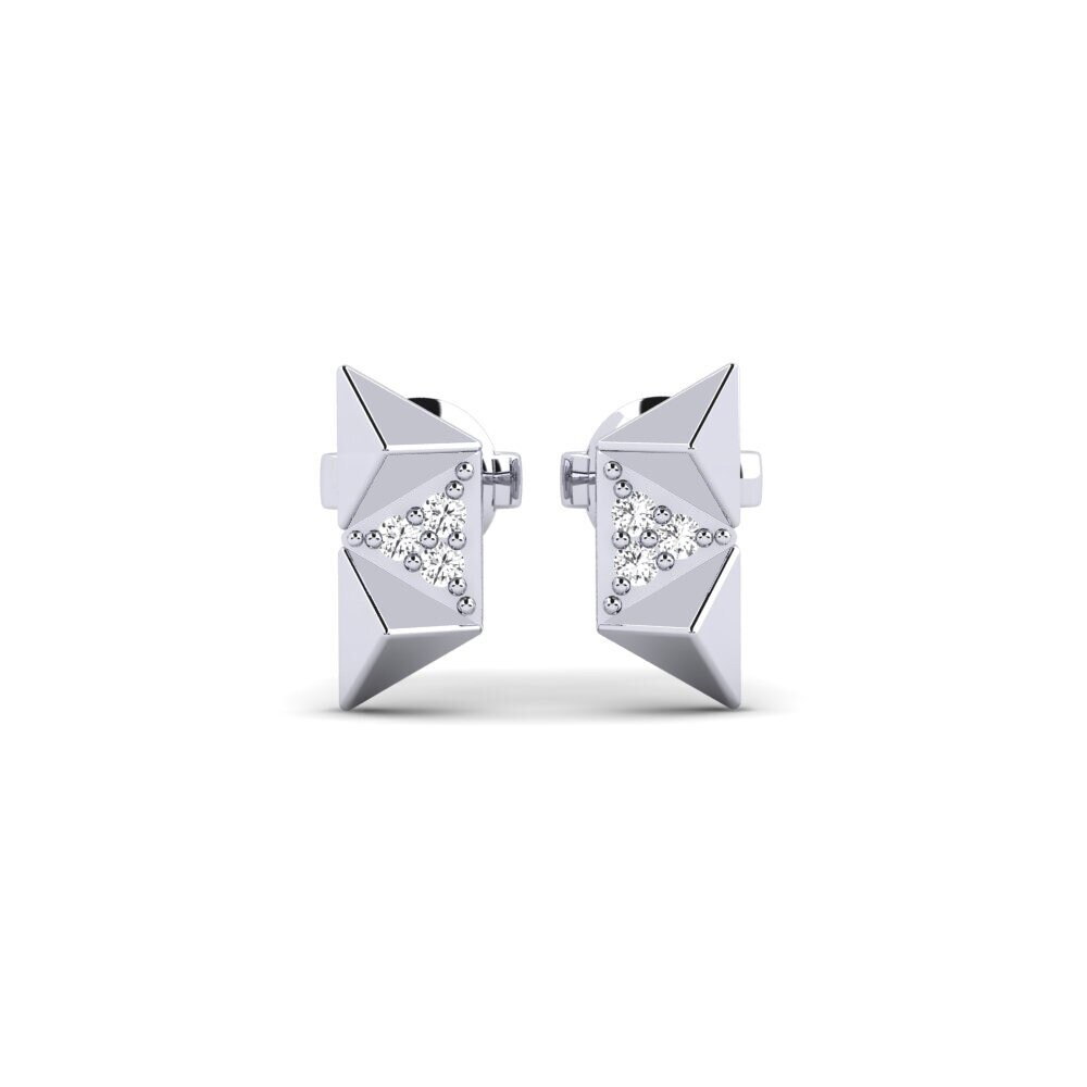 9ct White Gold Women's Earring Zelando