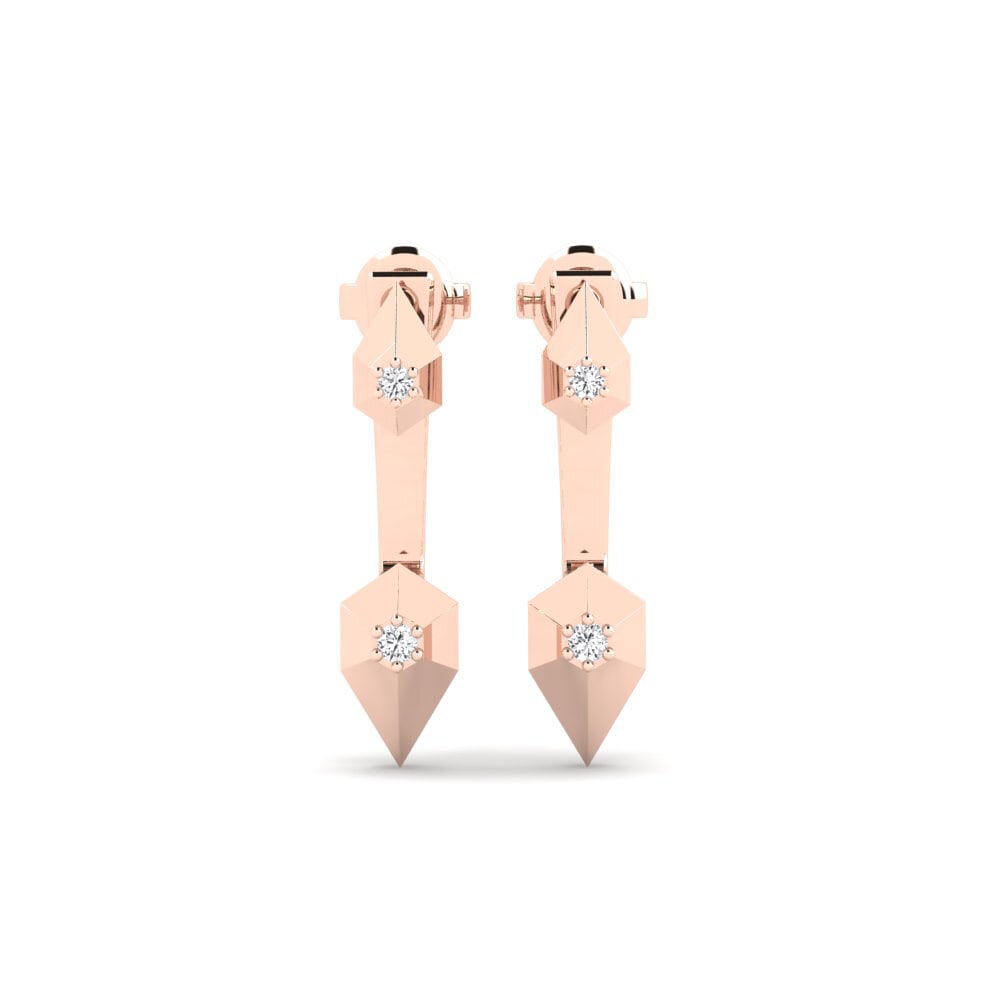 9ct Rose Gold Women's Earring Bakoye