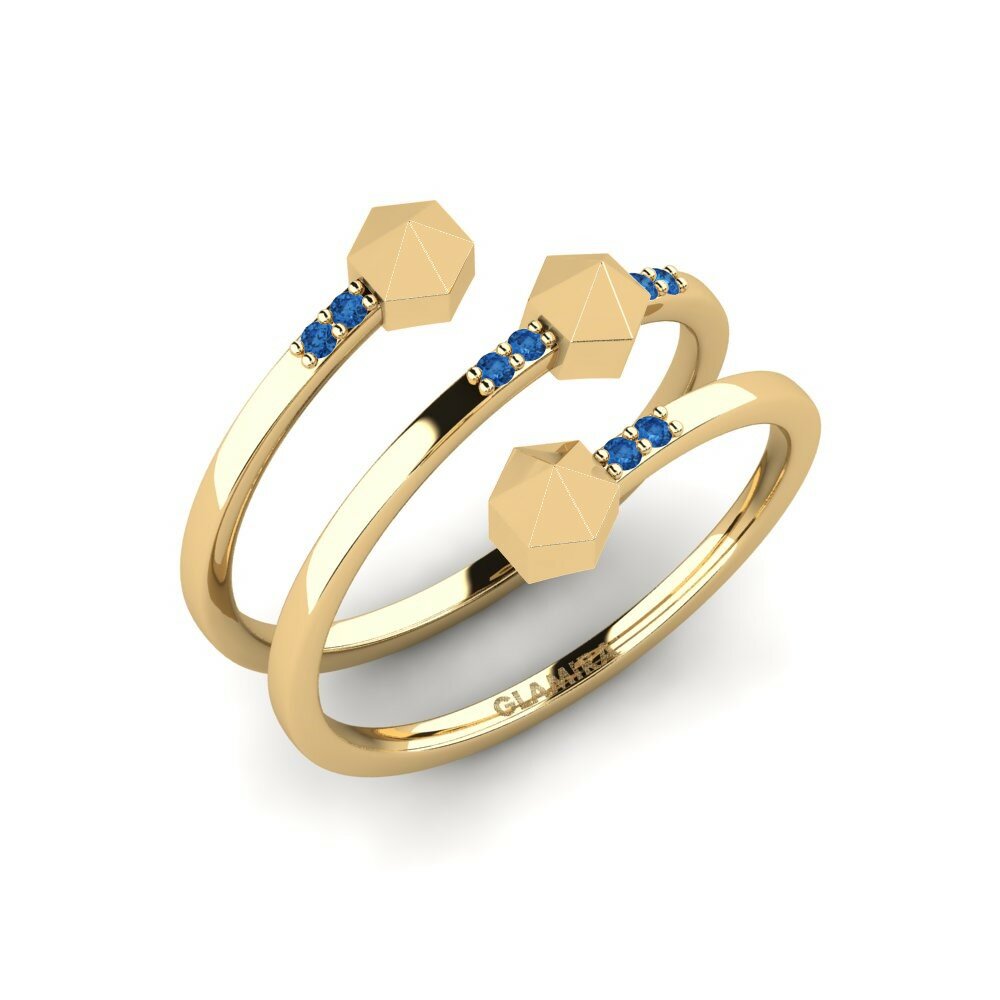 Dark Blue Zirconia Ring Barlygy