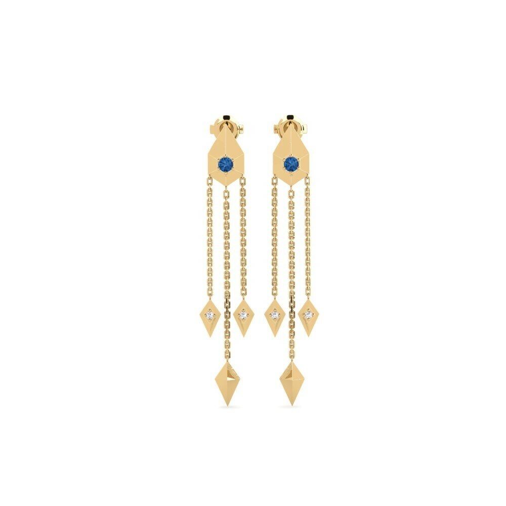 Dark Blue Zirconia Women's Earring Benue