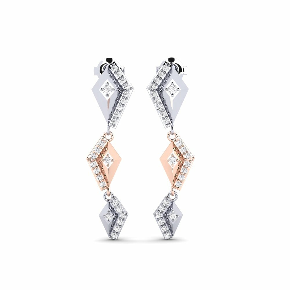 Oro Bianco & Rosso 375 Orecchino da donna Bluenile