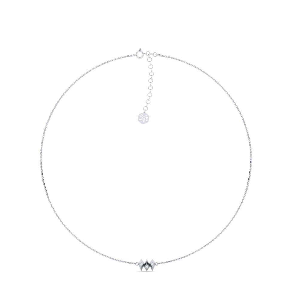 14ct White Gold Women's Choker Necklace Chambal