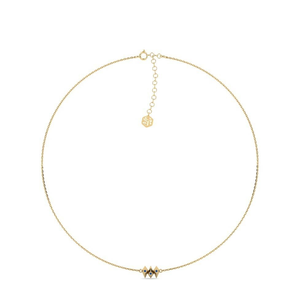 Dark Blue Zirconia Women's Choker Necklace Chambal