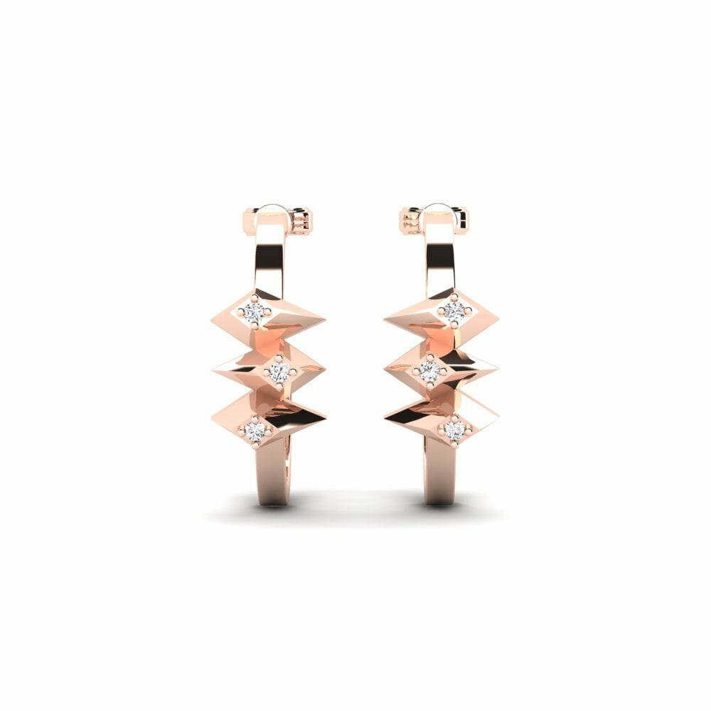 9ct Rose Gold Women's Earring Chelif