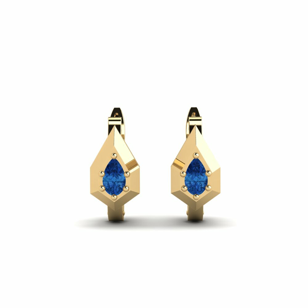 Dark Blue Zirconia Women's Earring Derivier