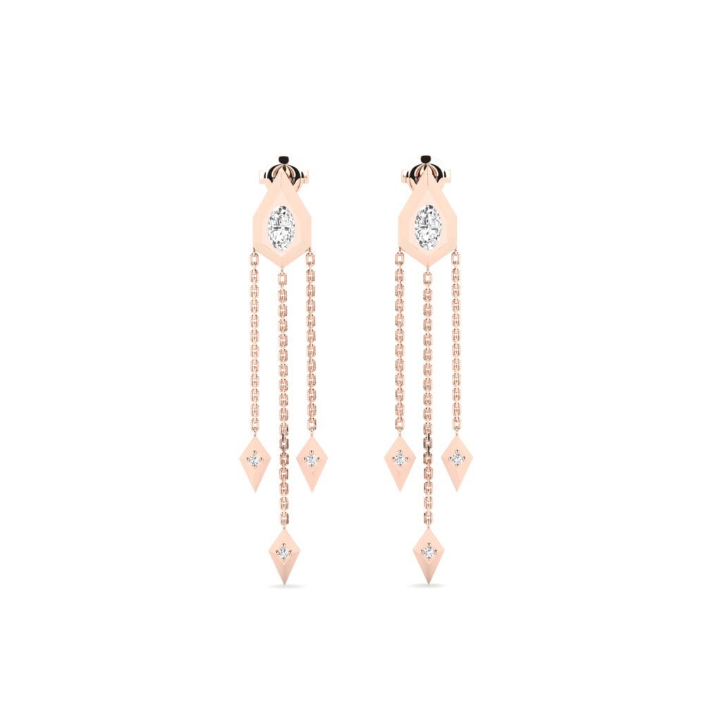 9ct Rose Gold Women's Earring Dinder