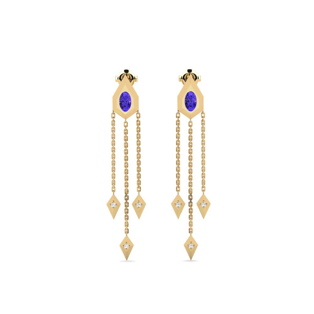 Tanzanit Anting-anting wanita Dinder