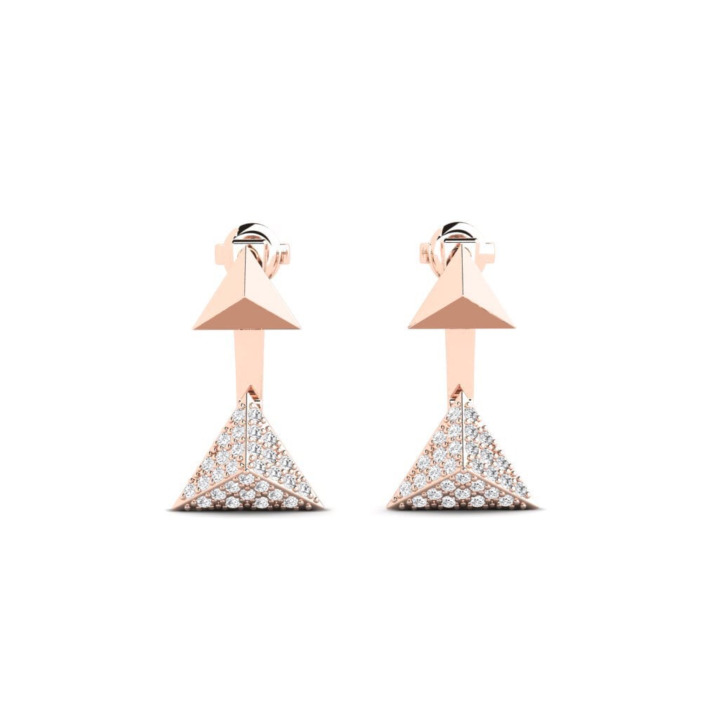 9ct Rose Gold Women's Earring Earnshaw