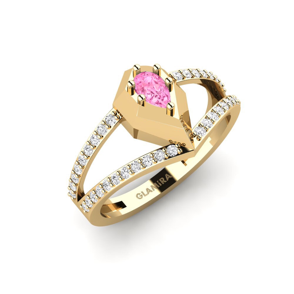 Pink Sapphire Engagement Ring Floden