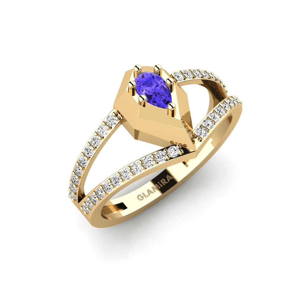 Tanzanit Cincin pertunangan Floden