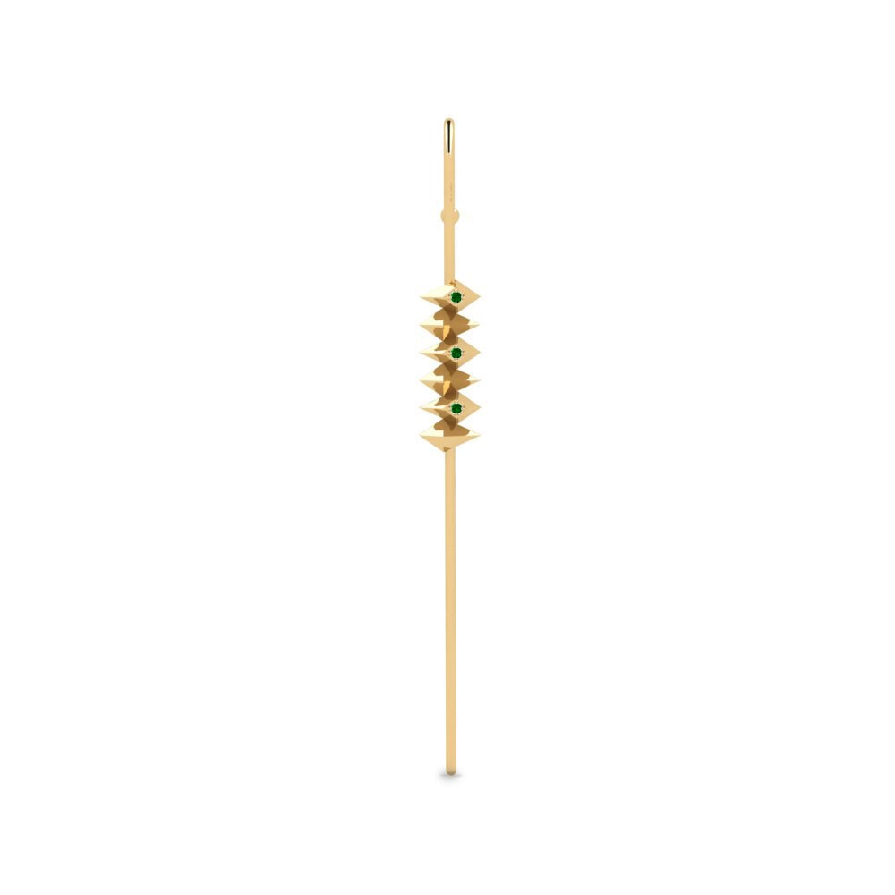 Green Zirconia Ear Piercing Forcados