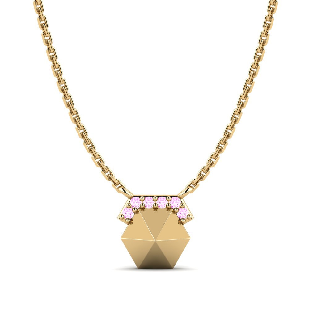 Pink Sapphire Women's Necklace Fria