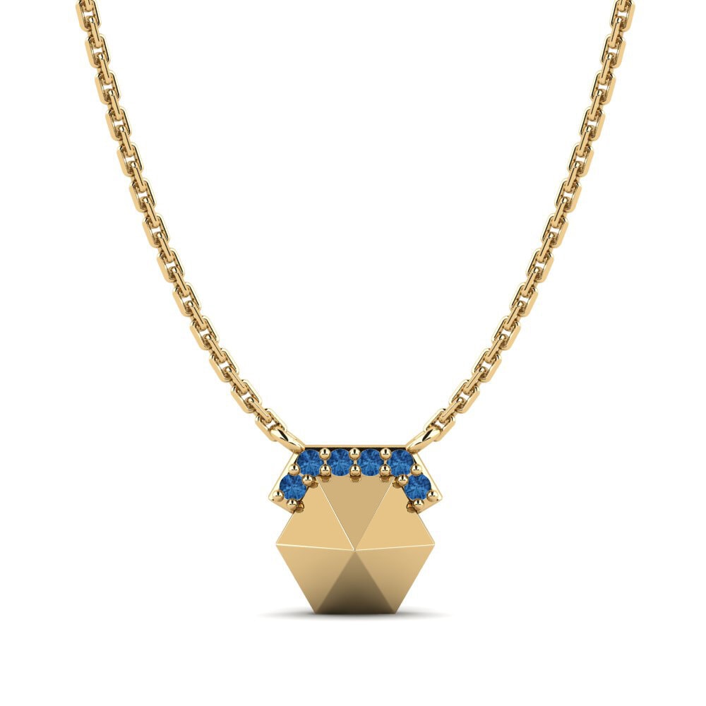 Dark Blue Zirconia Women's Necklace Fria