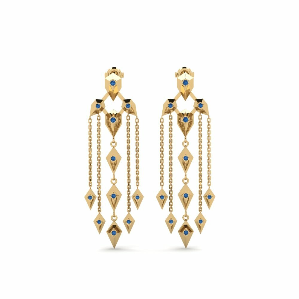 Dark Blue Zirconia Women's Earring Gash