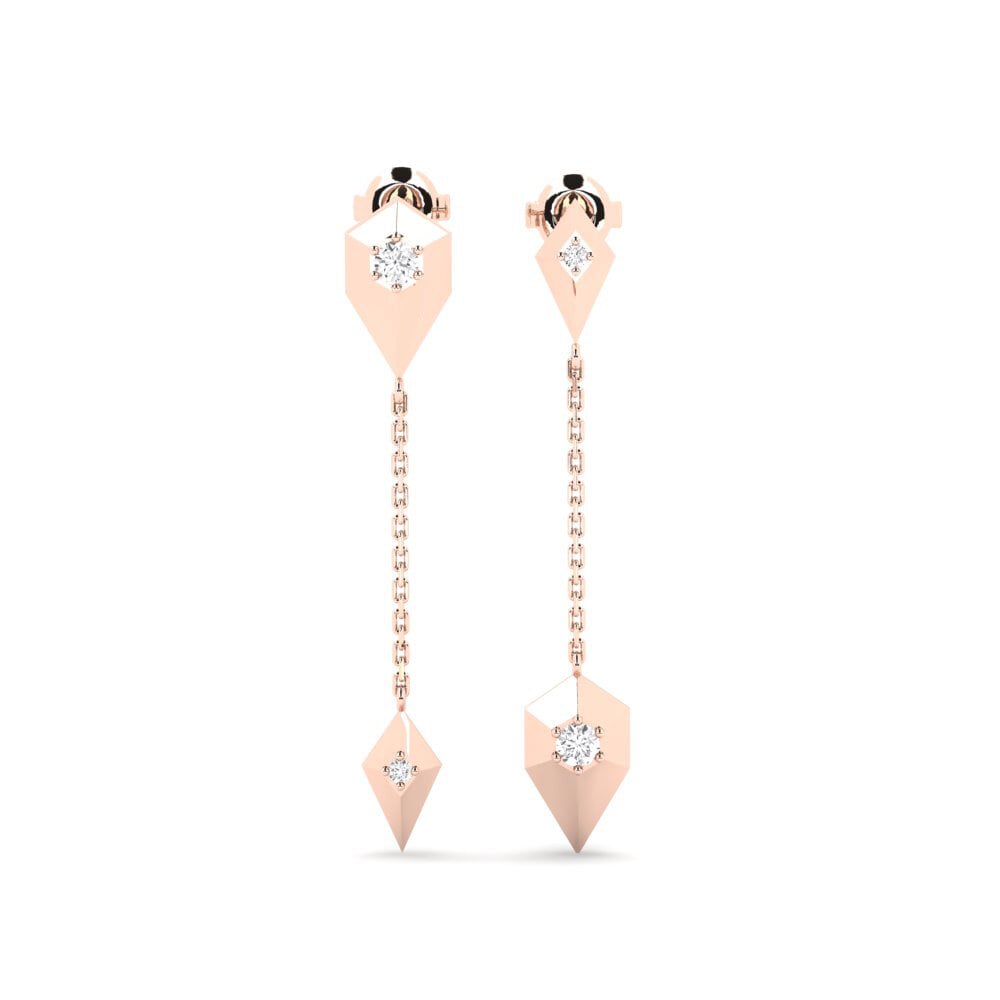 9ct Rose Gold Women's Earring Gongola