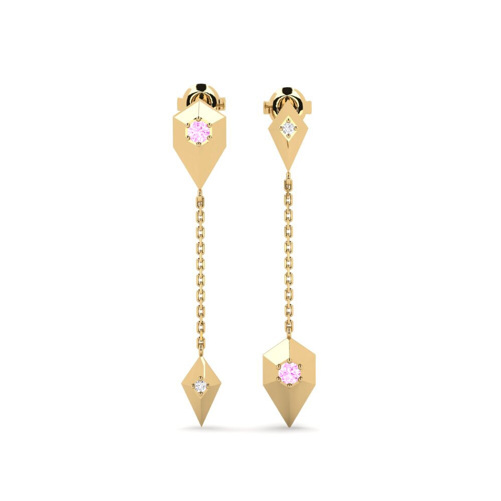 Pink Sapphire Women's Earring Gongola