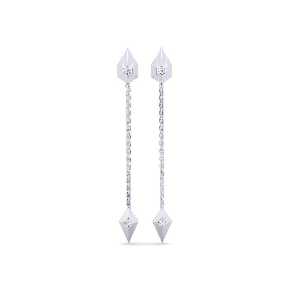 9ct White Gold Women's Earring Hunyani