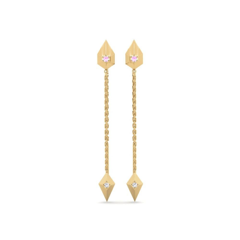 Pink Sapphire Women's Earring Hunyani
