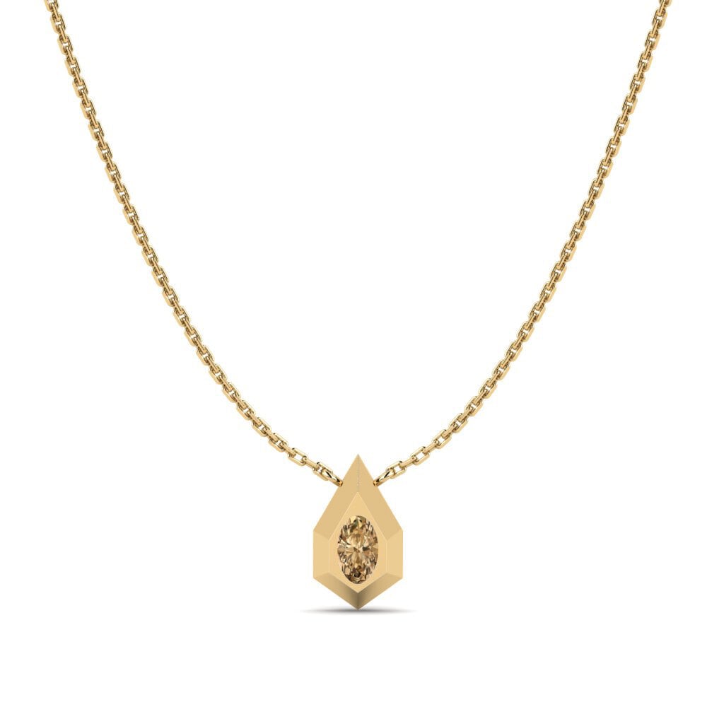 Brown Diamond Women's Necklace Jhelum