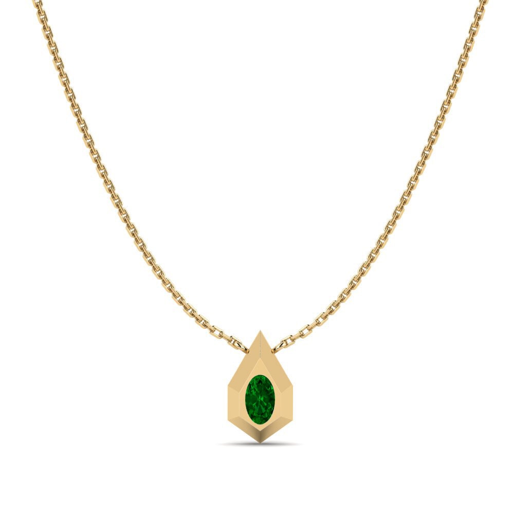 Green Zirconia Women's Necklace Jhelum