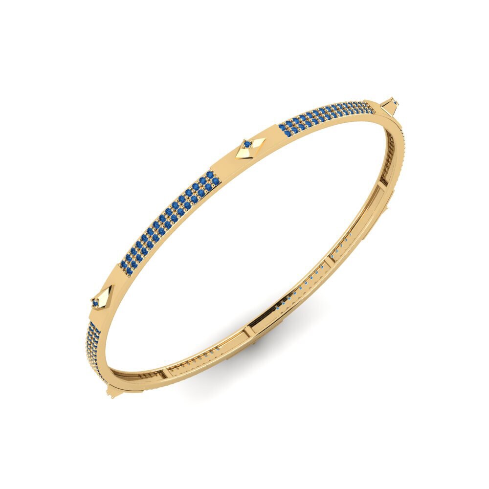 Dark Blue Zirconia Women's Bangle Jialing