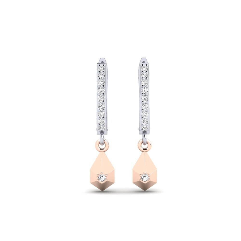 Oro Bianco & Rosso 375 Orecchino da donna Jooksu