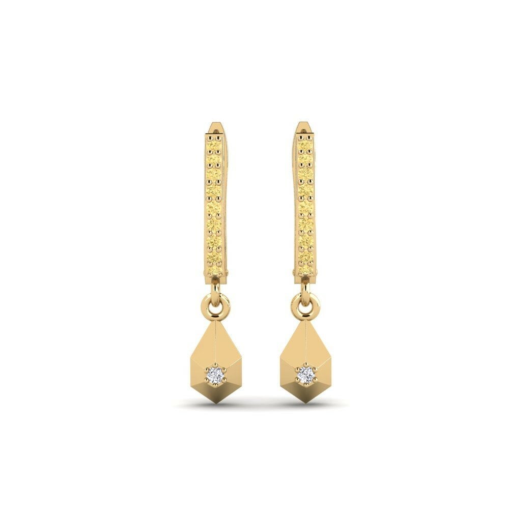 Yellow Diamond Women's Earring Jooksu