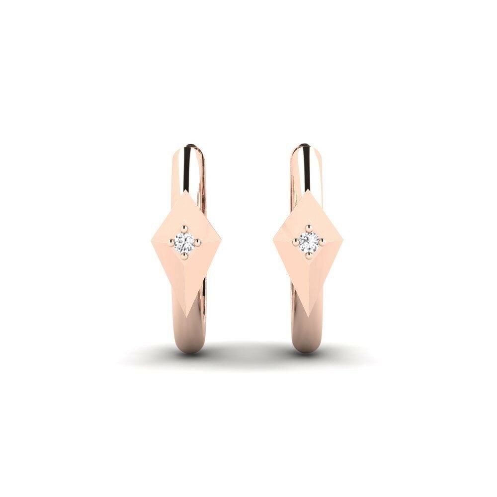 9ct Rose Gold Women's Earring Jubani