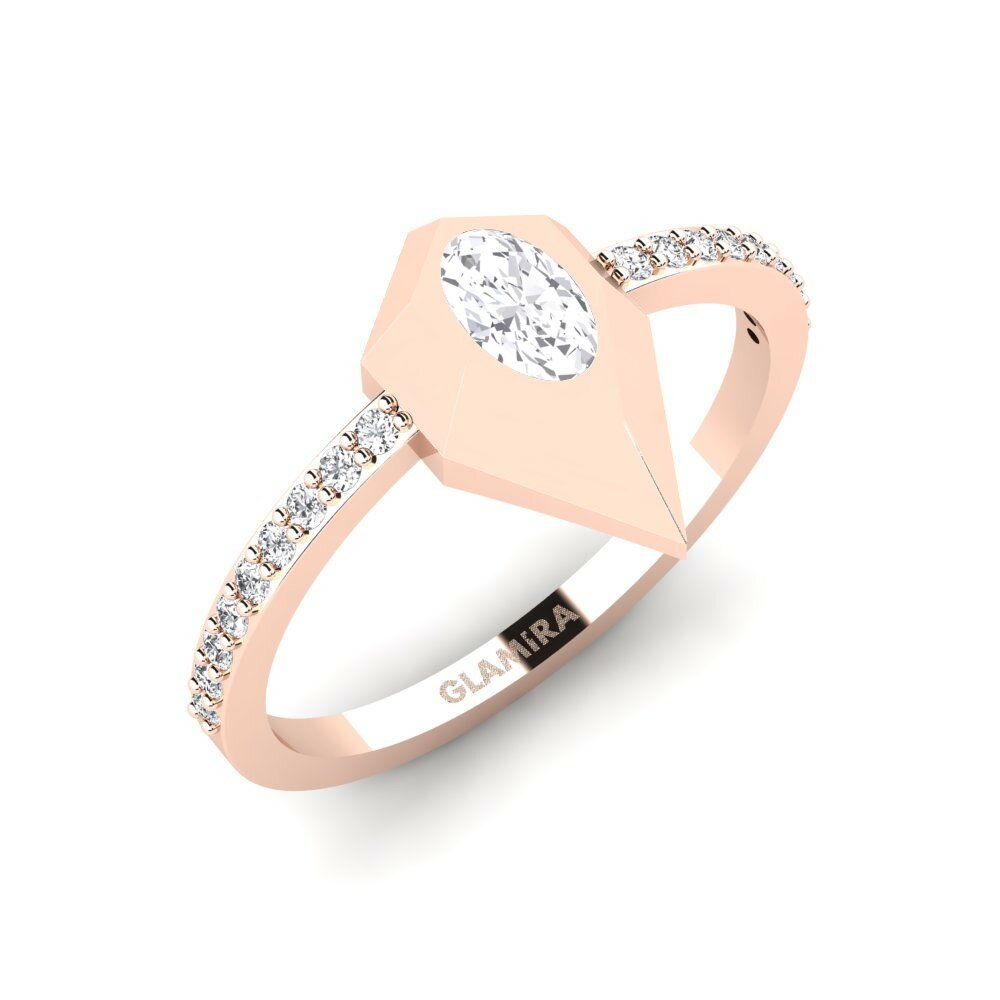 9ct Rose Gold Engagement Ring Jubba