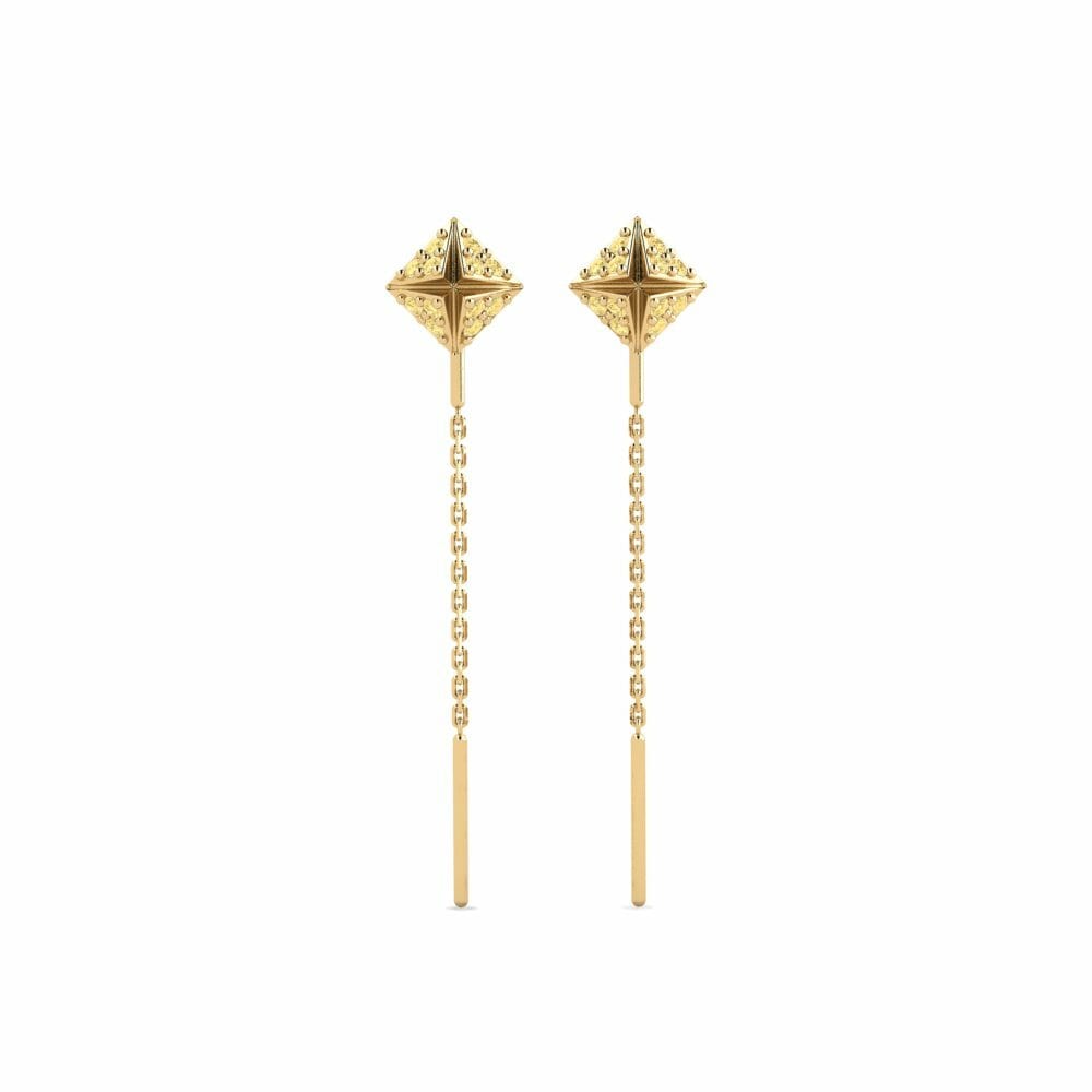 Yellow Diamond Women's Earring Kampas - A