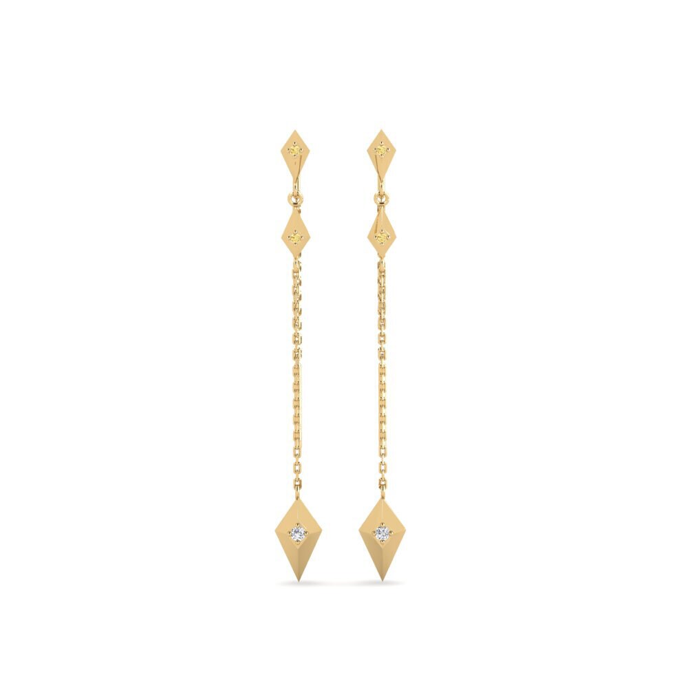 Yellow Diamond Women's Earring Katsinali - A