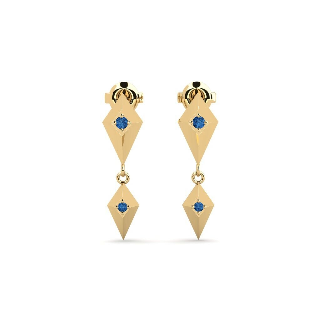 Dark Blue Zirconia Women's Earring Katsinali - B