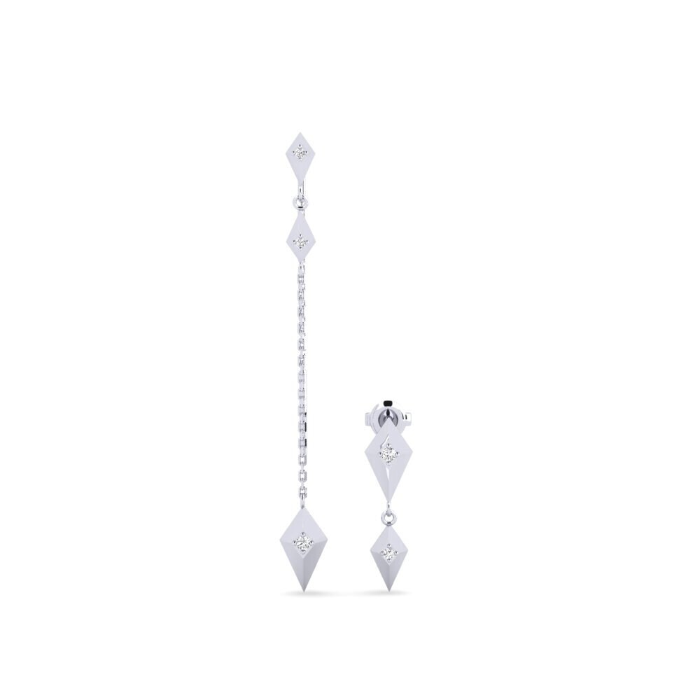 9ct White Gold Women's Earring Katsinali - SET