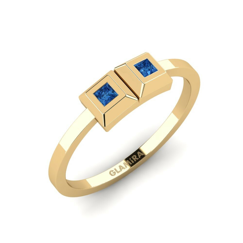 Dark Blue Zirconia Ring Khona