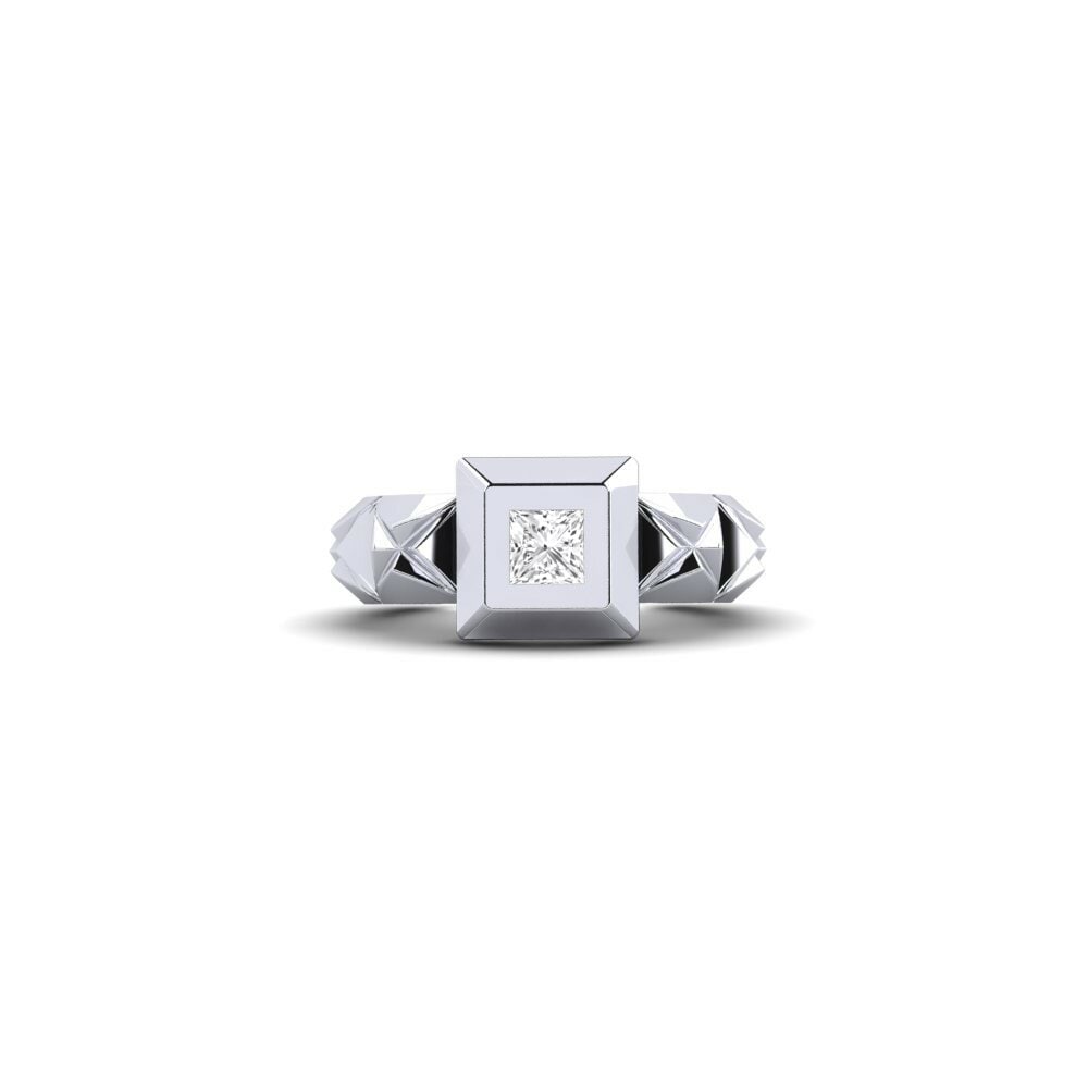 9ct White Gold Women's Earring Kokonga